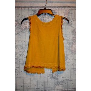Altar’D State Mustard Frilly Tank